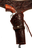 44/45 Brown Western/Cowboy Action Hollywood Style Leather Gun Holster and Belt
