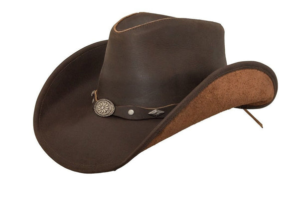 Lucky Trails Rocky Top Brown Shapeable Handmade Leather Western Cowboy Hat