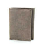 Lucky Trails "Davidson" Genuine Leather Men's Trifold Wallet in Brown and Black