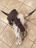 38/357 Caliber Western Leather Plain Smooth Brown Holster & Belt