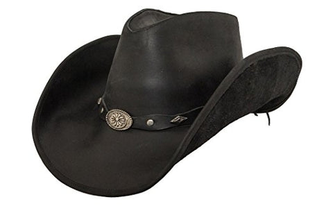 Lucky Trails Rocky Top Black Shapeable Handmade Leather Western Cowboy Hat